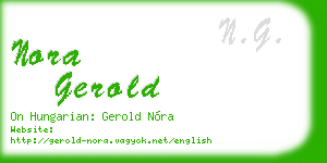 nora gerold business card